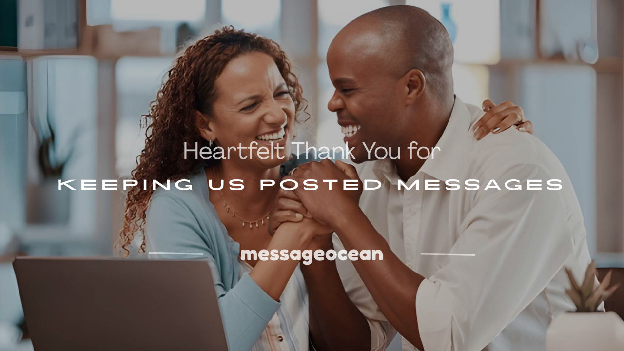 thank you for keeping us posted