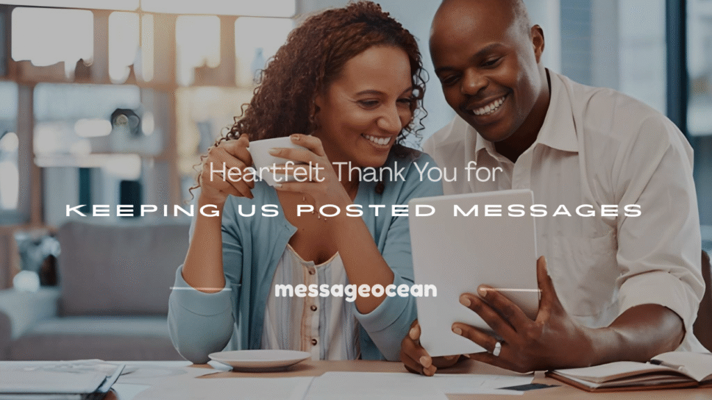 thank you for keeping us posted