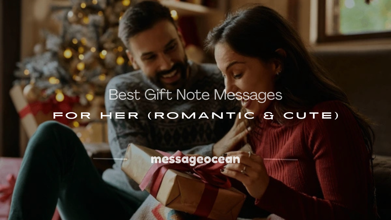 gift note messages for her