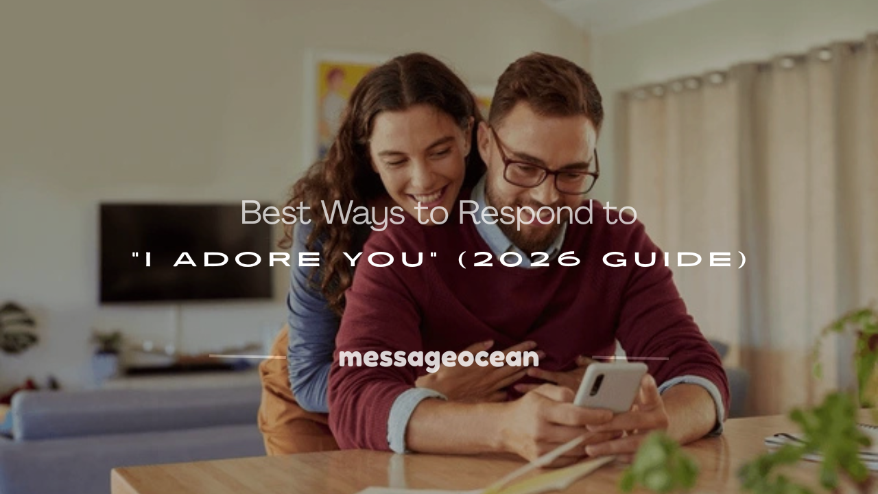 how to respond to i adore you